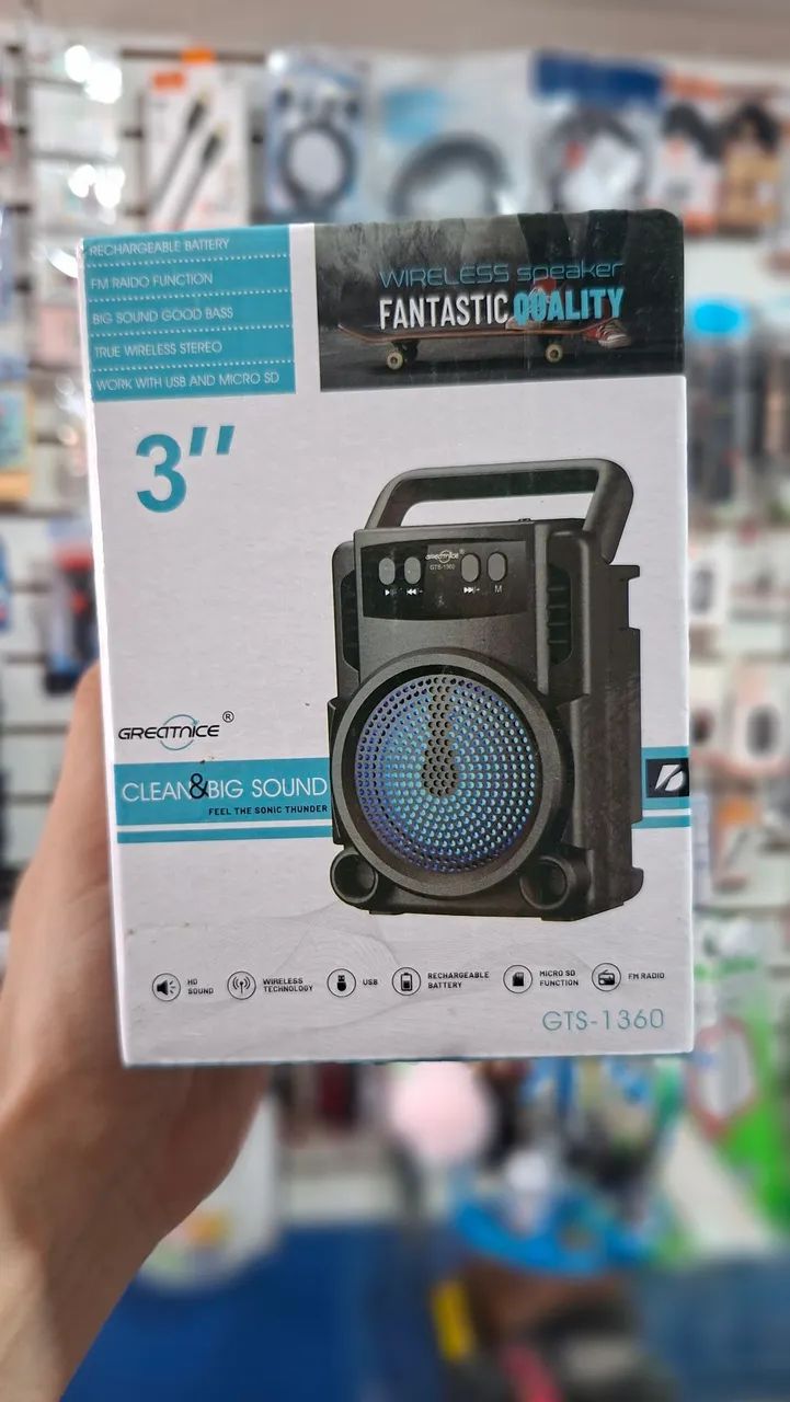 Caixa de som Bluetooth com rádio FM - Foto 5