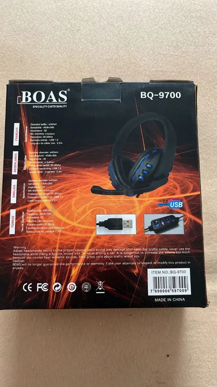 Fone de Ouvido Headset USB Boas - BQ-9700 - Foto 3