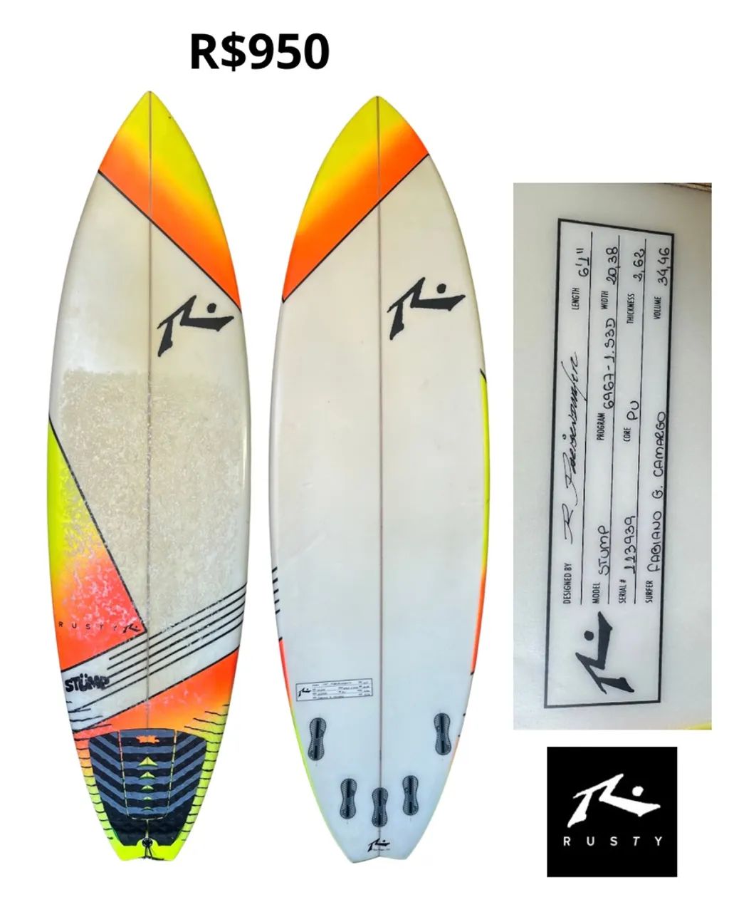 Prancha de Surf Rusty