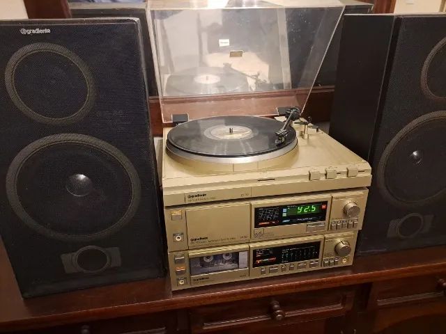 Conjunto Gradiente DS20, toca discos, receiver, tape deck e caixas , tudo funcionando - Foto 3