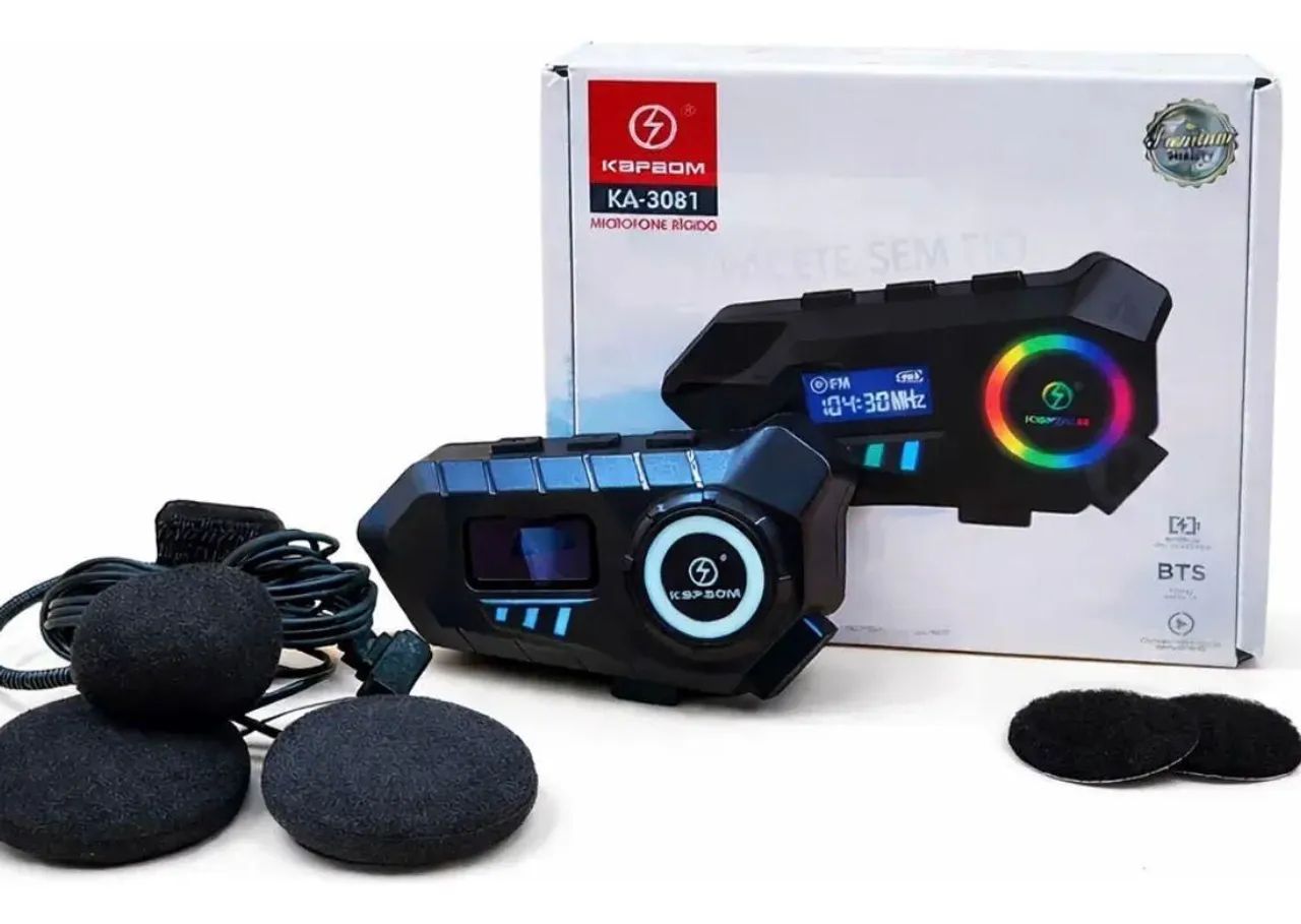 Fone Intercomunicador Bluetooth Capacete BTS KA-3080 .<br><br>*? R$80,00?*