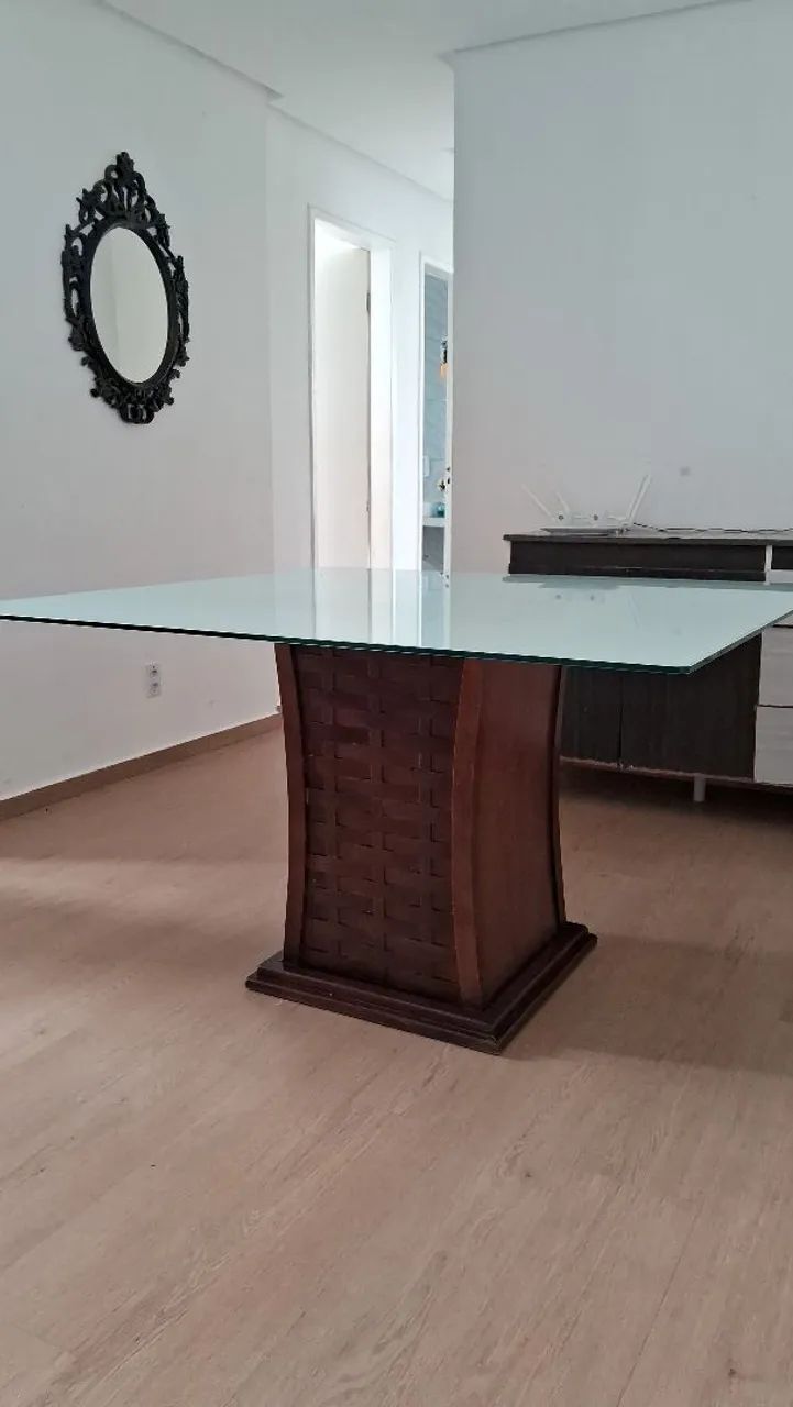 Mesa de jantar com vidro 1.30m - Foto 3