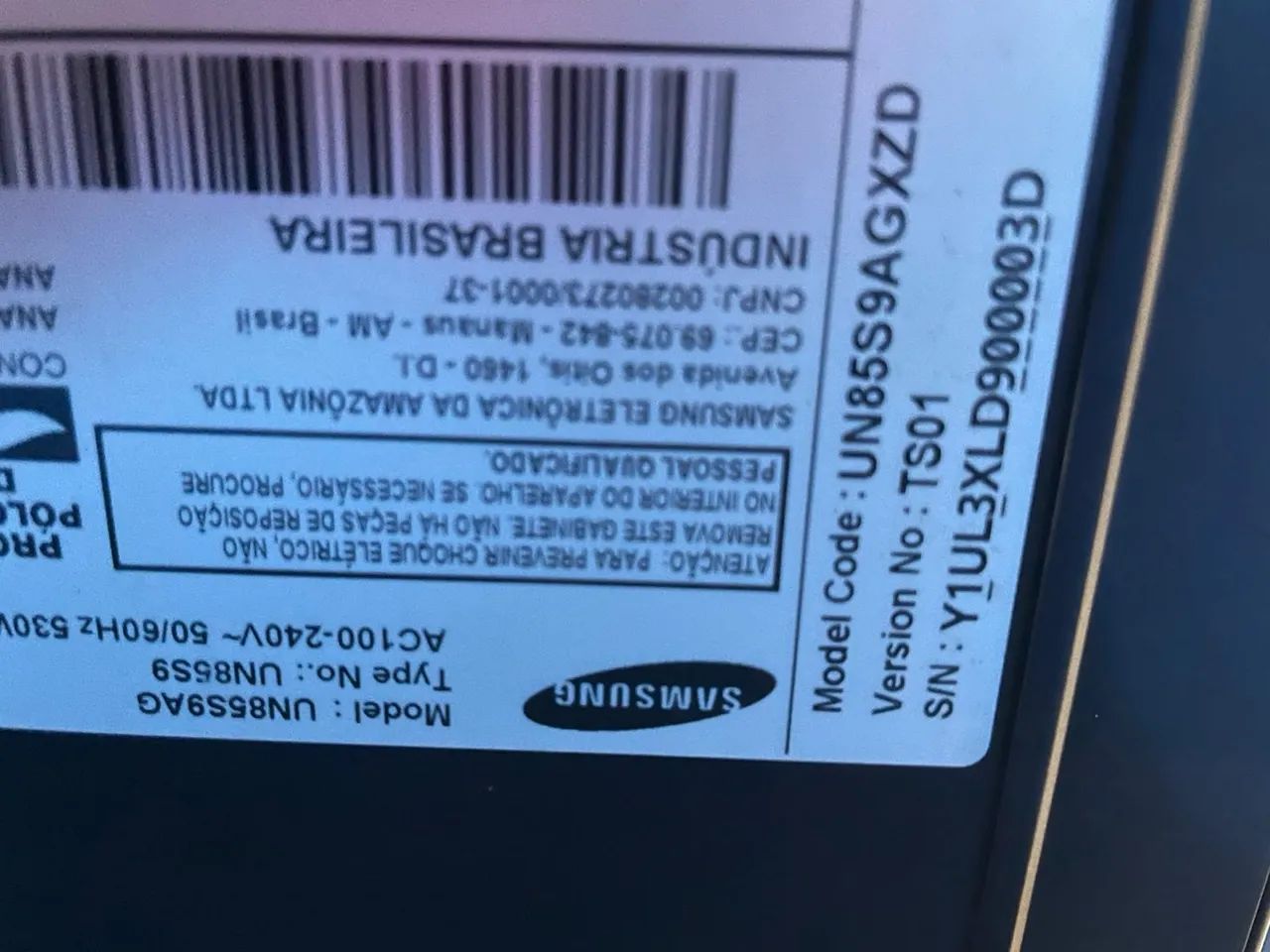 Lote 2 TVs Samsung 85?Sony 70? com defeito  - Foto 3