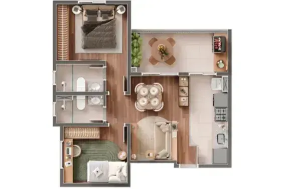 PLANTA 53m²