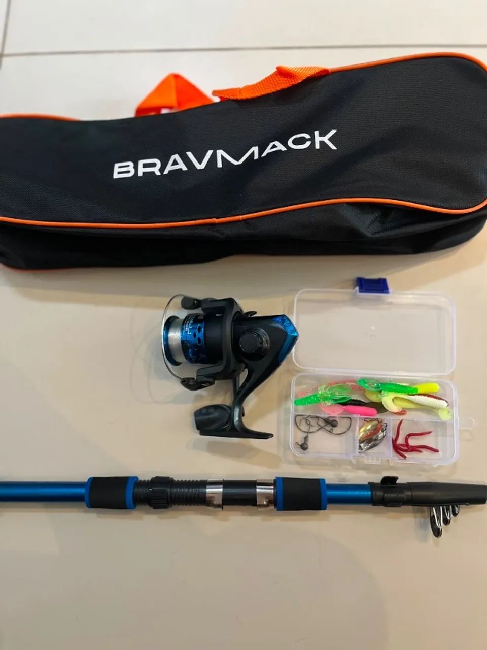 KIT VARA DE PESCAS COM ISCAS E ANZÓIS COMPLETA  - Foto 4