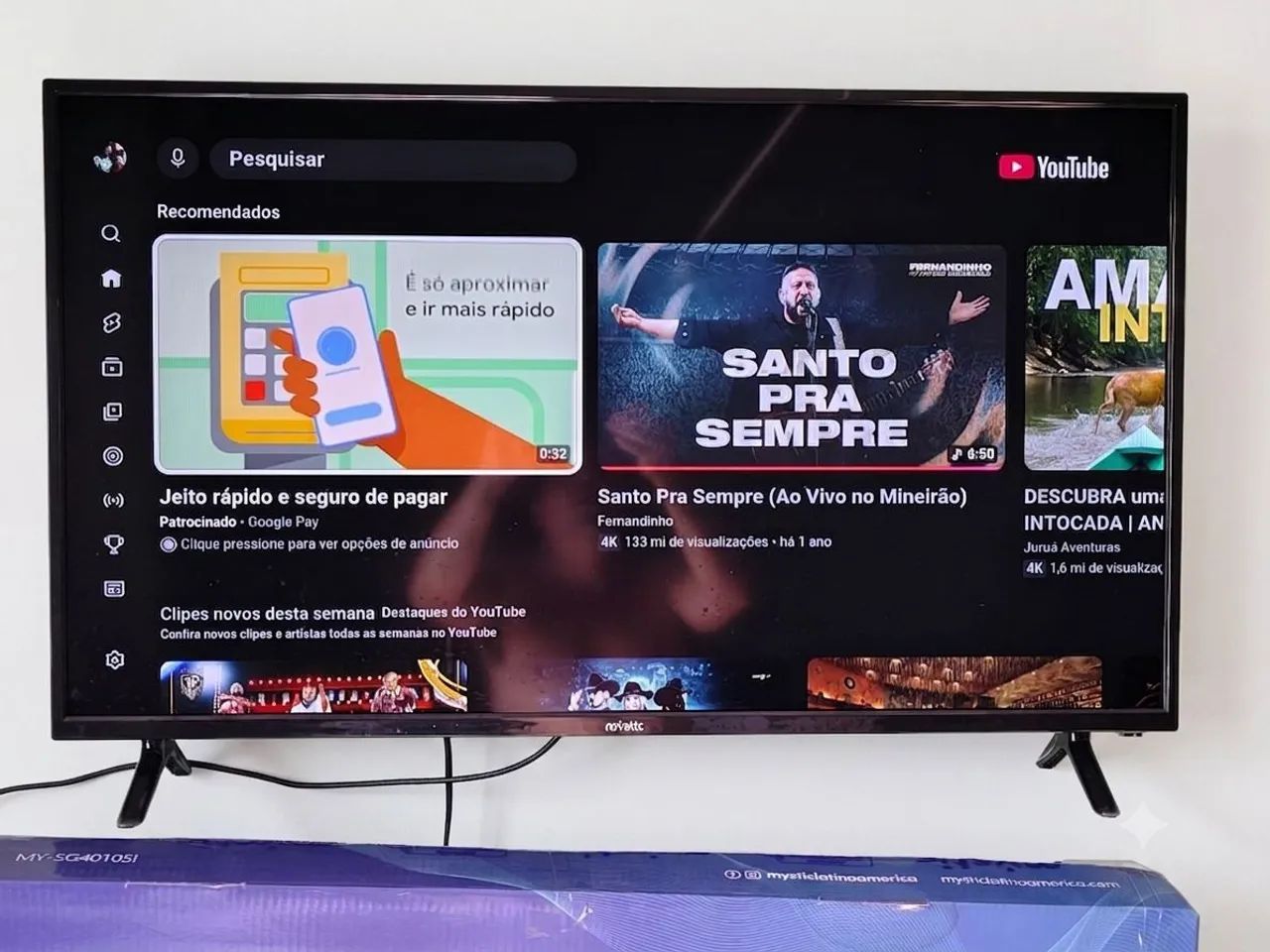 TV mystic nova 40 "Android 1 mês na caixa  - Foto 5