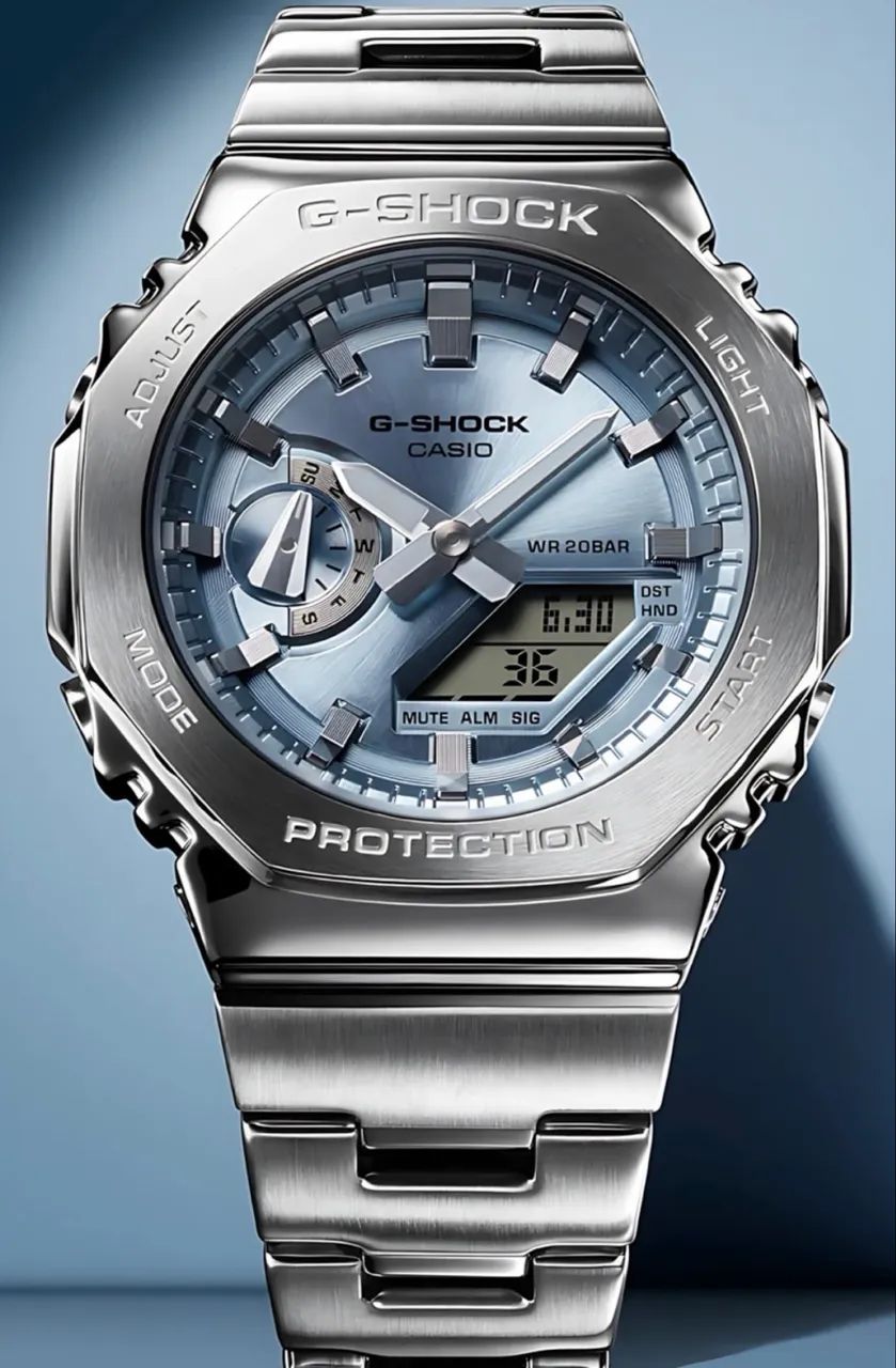 Relógio Casio G Shock Ana Dig Azul Tiffany Novo - Foto 5