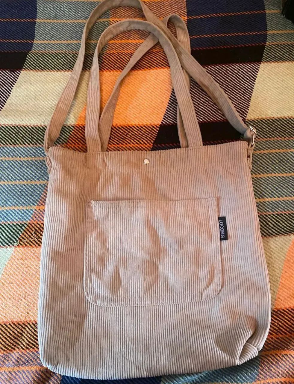 Bolsa transversal e ombro veludo