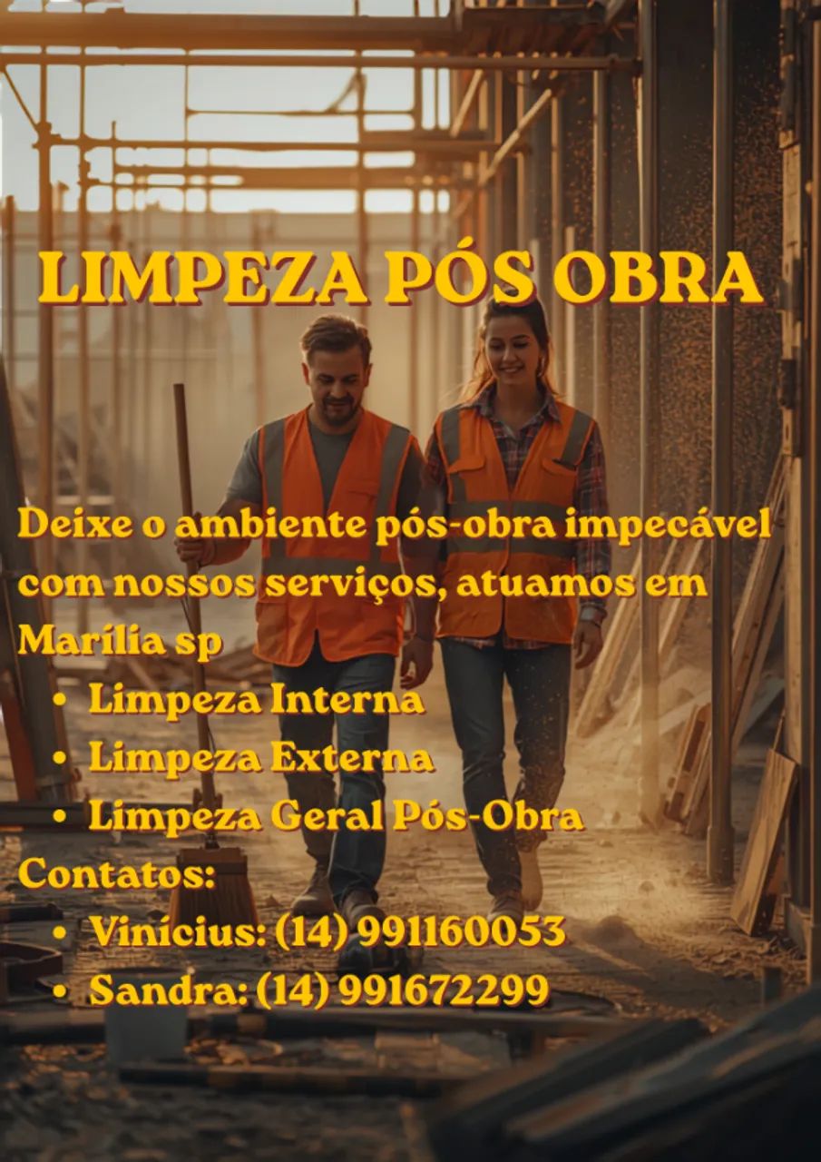 Limpeza pós obra 
