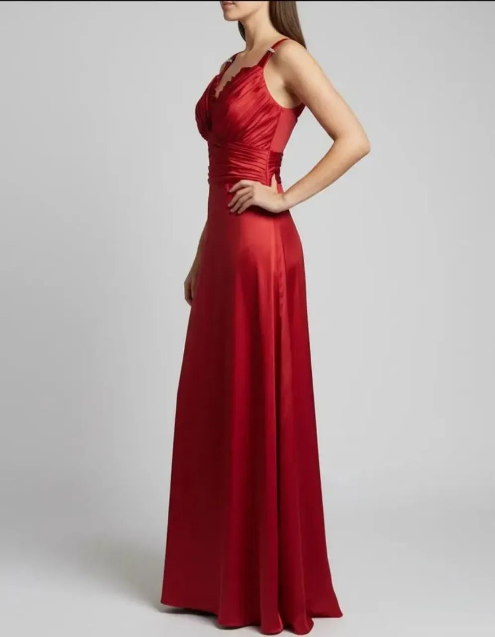 Vestido Vermelho Cetim - Foto 4