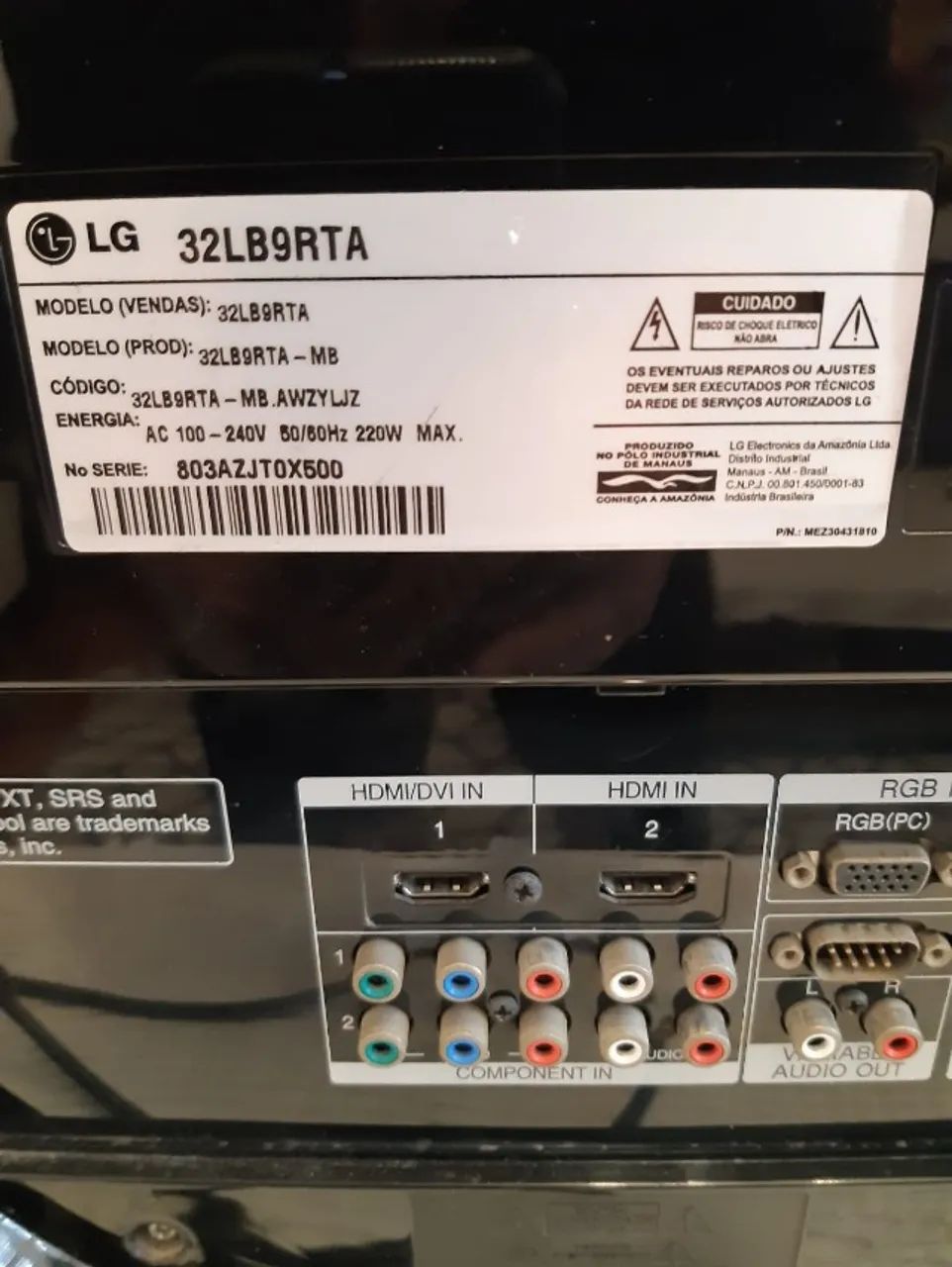 tv lcd 32 lg 32lb9rta - Foto 5
