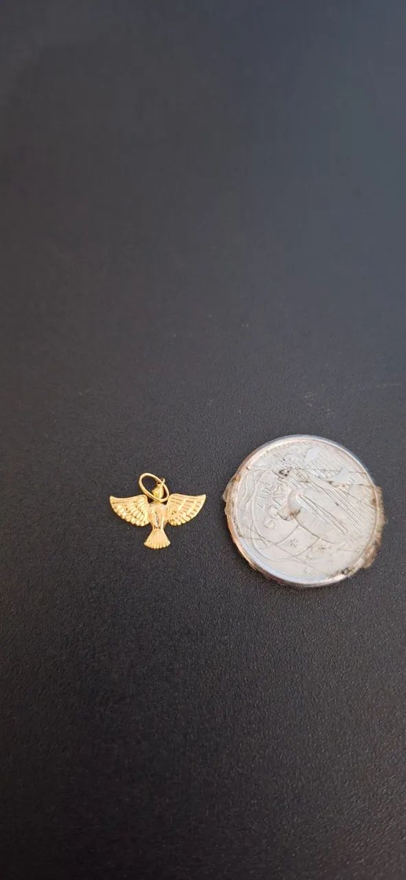 pingente passarinho ouro 18k 750 - Foto 2