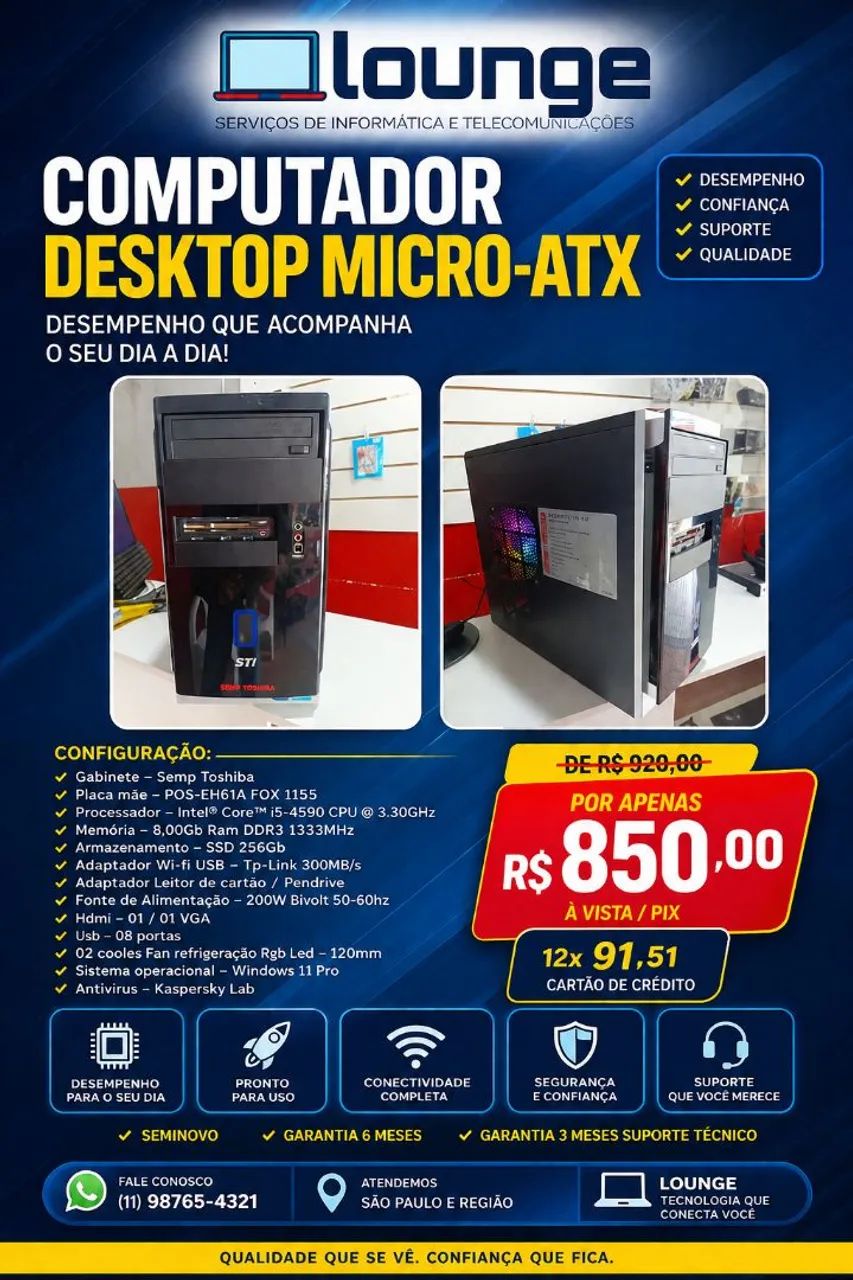 Computador Desktop ATX 