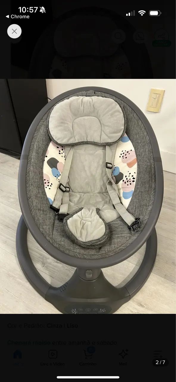Vende se cadeirinha de balanço e musical de bebê  - Foto 2
