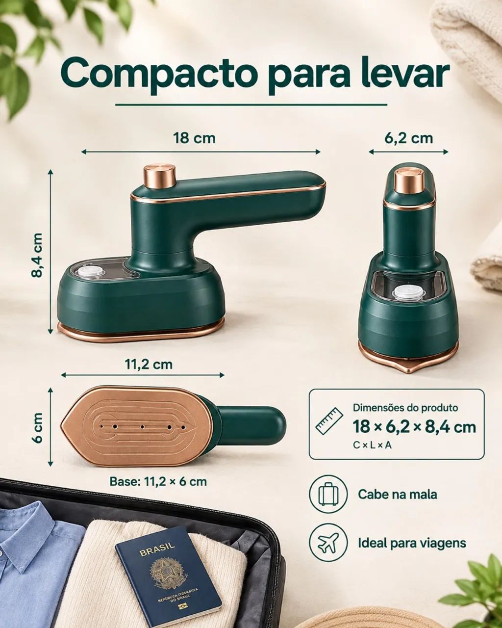 Vendo mini ferro de passar roupa  - Foto 2