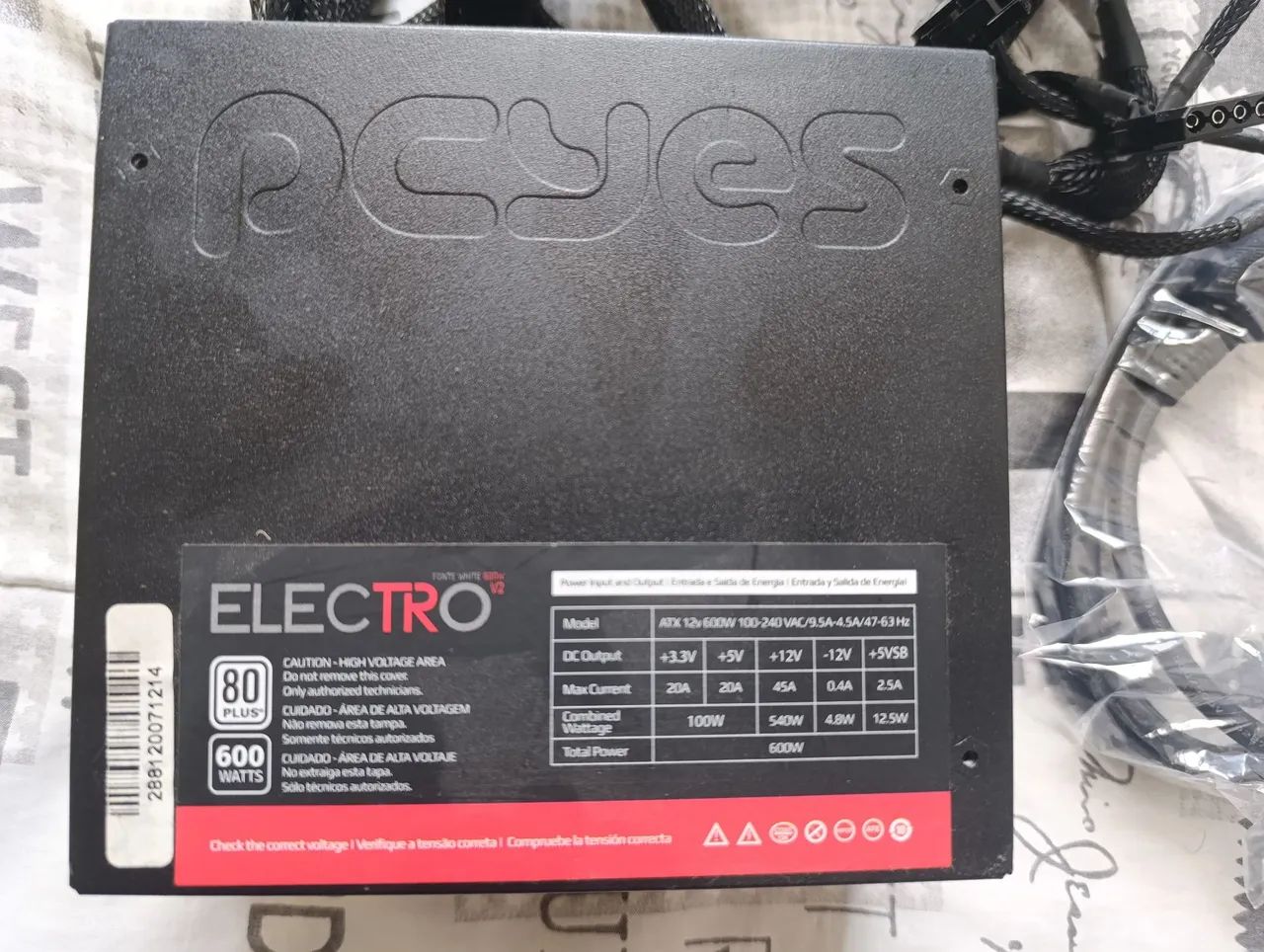 Fonte PCYes 600W Electro V2 White 80 Plus