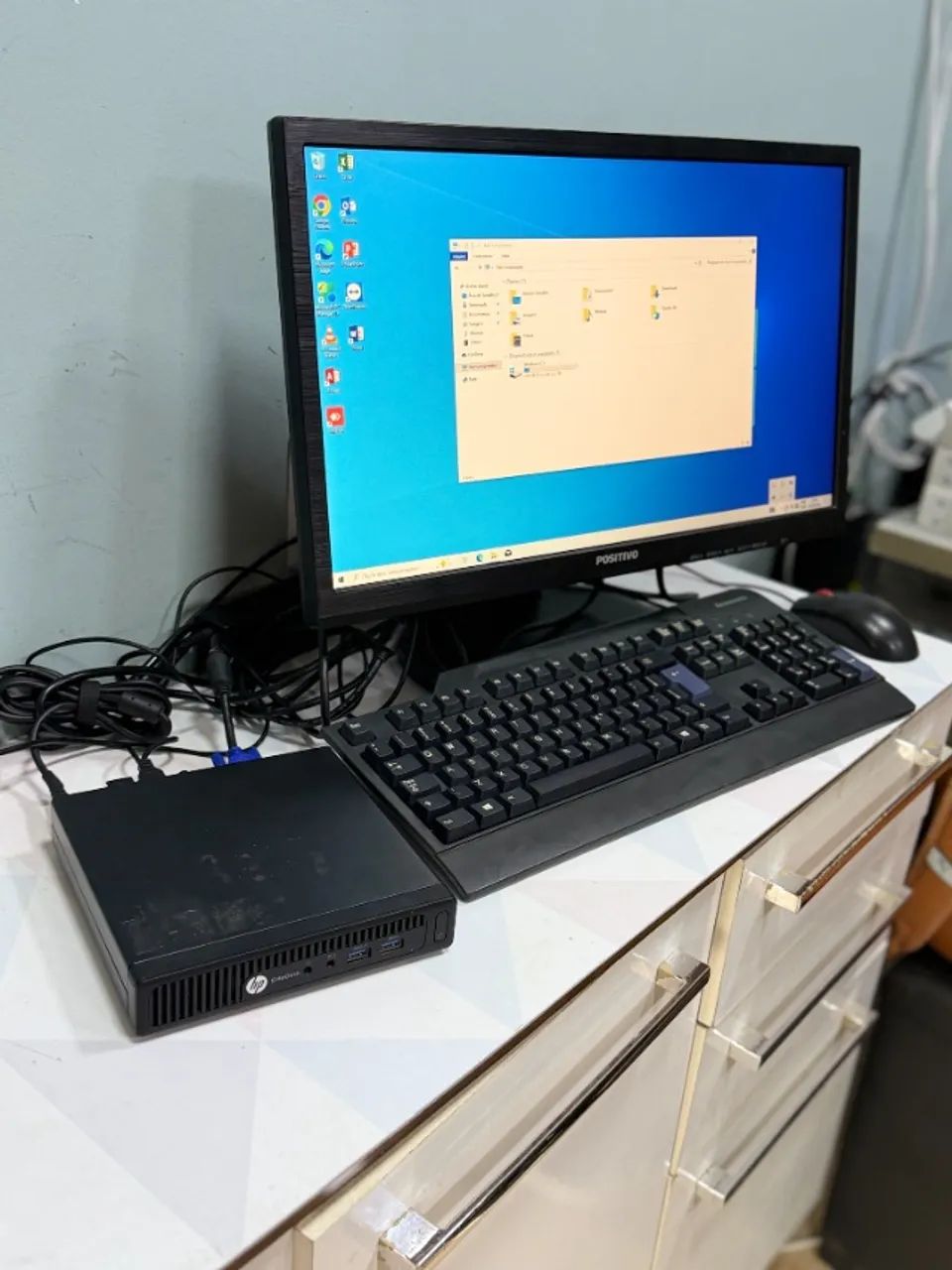 PC Completo HP EliteDesk 8GB RAM SSD 240GB com Monitor 22 Polegadas, Teclado e Mouse  - Foto 4