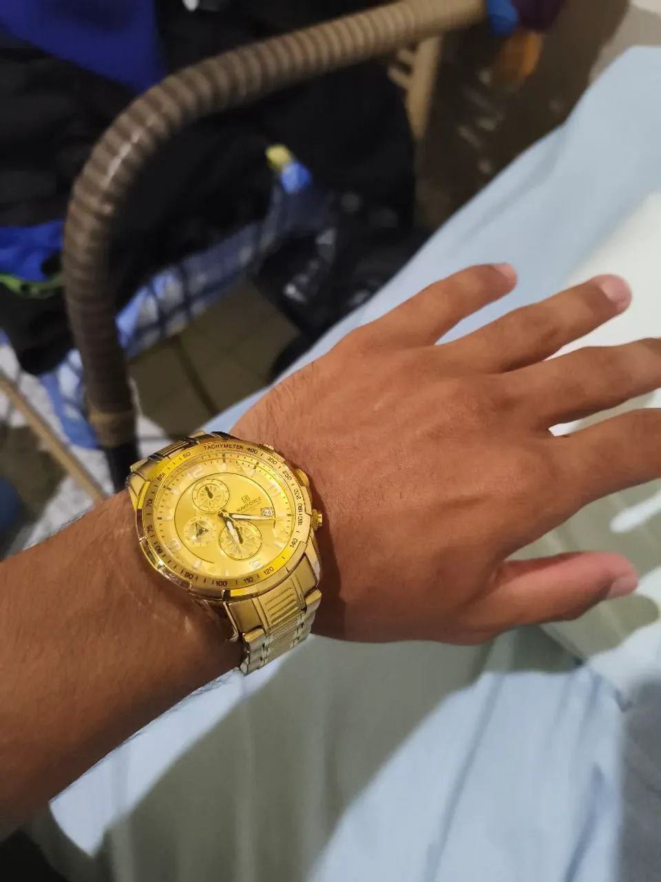 Relógio naviforce dourado  - Foto 2