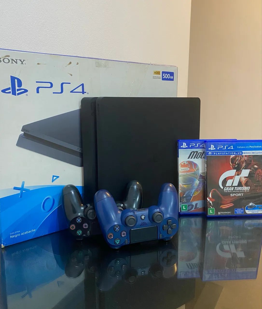 PlayStation 4 slim completo - com caixa e jogos