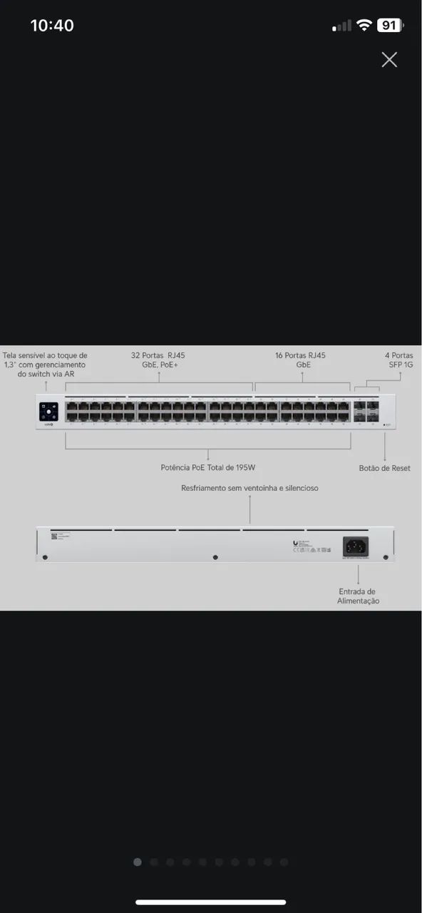 Switch Unifi 48 PoE  - Foto 3