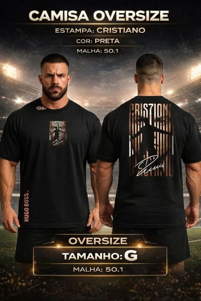 Camisetas Oversized com estampa do Cr7
