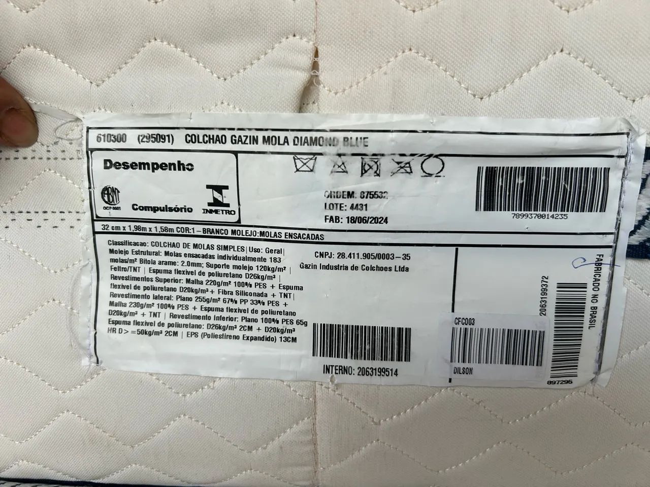 Cama box diamond blue Gazin  - Foto 3