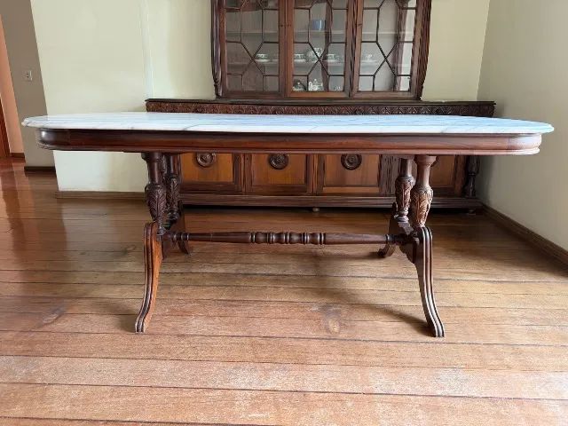 Mesa de jantar de mármore e jacarandá - Foto 4