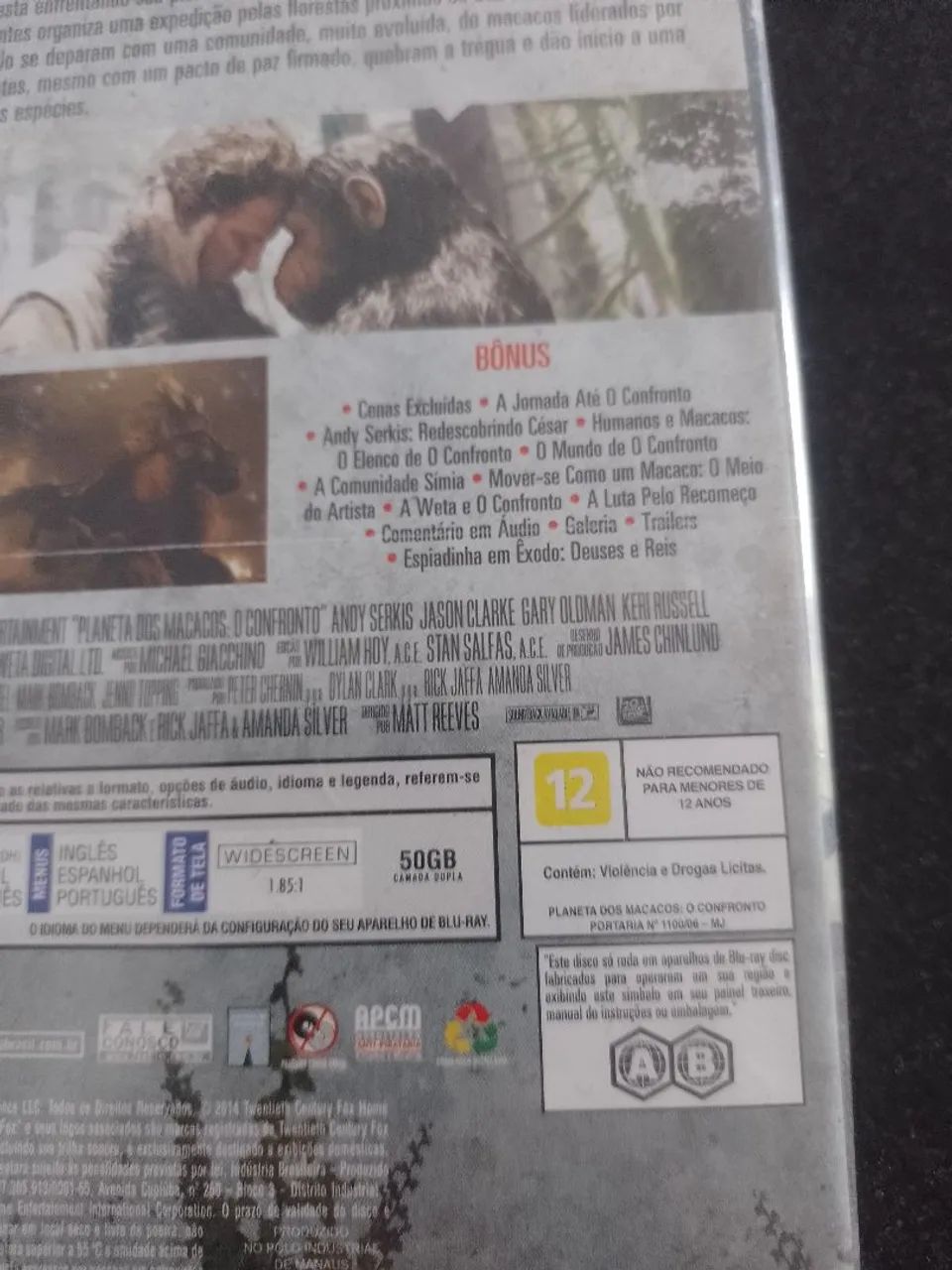 Filme Planeta dos Macacos o Confronto  Blu-ray # DVD CD - Foto 3