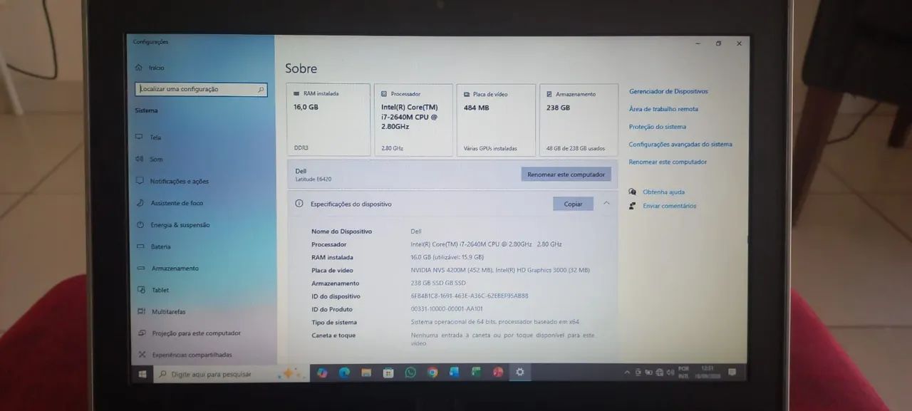 Notebook Dell Latitude E6420 - Intel Core i7, 16 GB RAM, SSD 256 GB - Foto 3