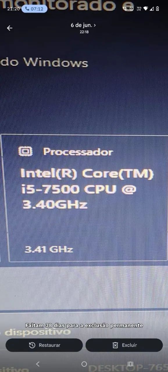 Kit placa mãe h110 + processador Intel i5 7500 + coller 