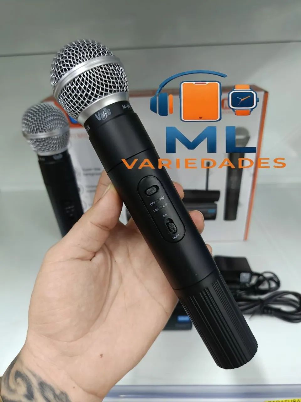 Microfone VMIC duplo sem fio profissional  - Foto 2