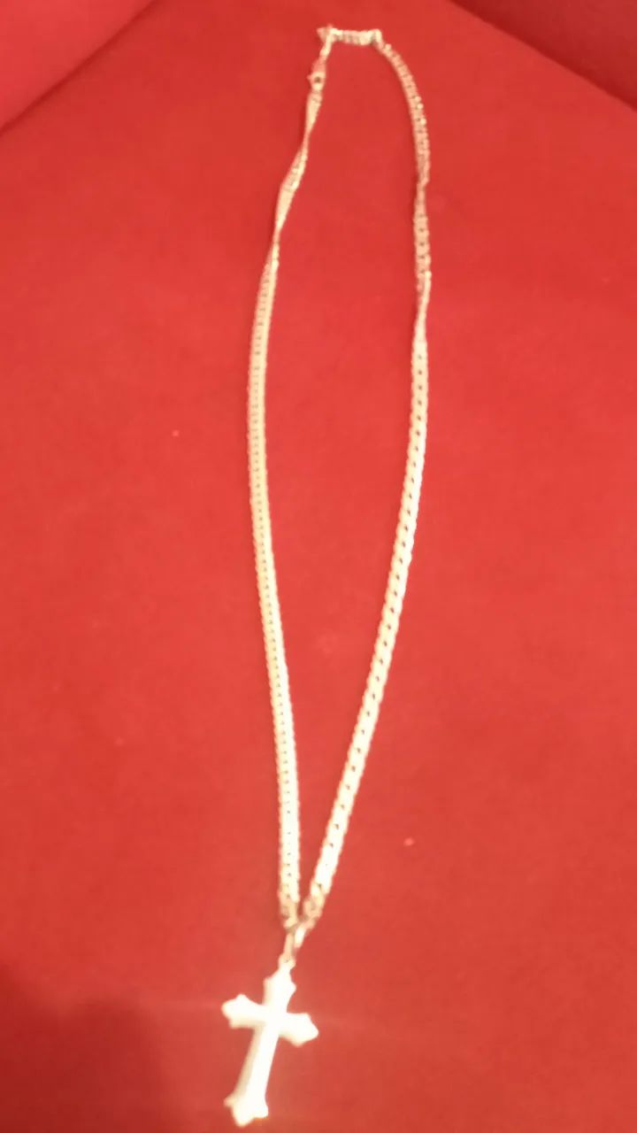 Cordão elo duplo maciço 925 70 centímetros 4 mm - Foto 2