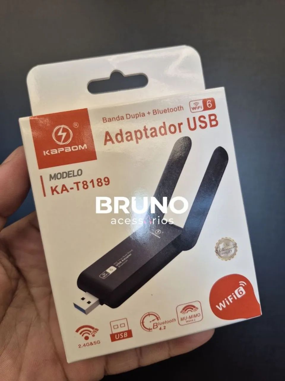 Adaptador Wifi 6 USB Dual Band 2.4G / 5G + Bluetooth PC e Notebook  - Foto 3