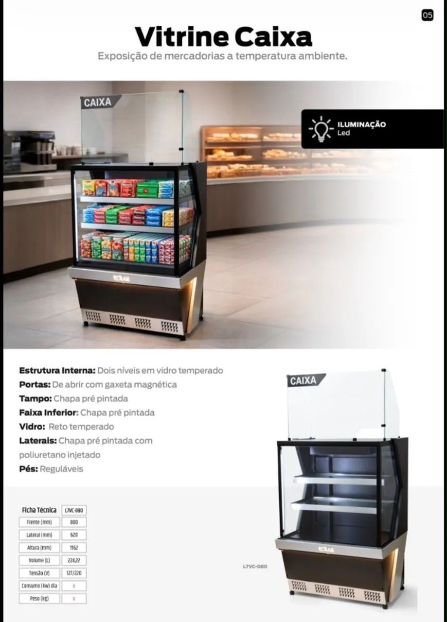 balcão caixa natural - lançamento linha sete 7 - marca polar refrigeração 