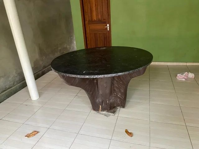 mesa rustica com tampo de pedra - Foto 2