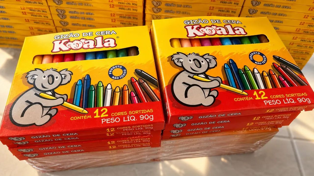 Caixas de giz de cera 