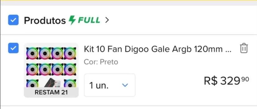 KIT 10 FANS DIGOO GALE ARGB - Foto 5