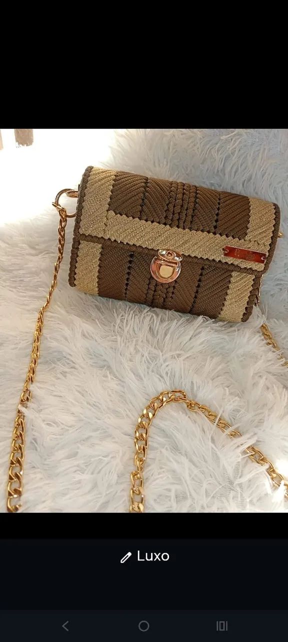 Bolsa artesanal marrom