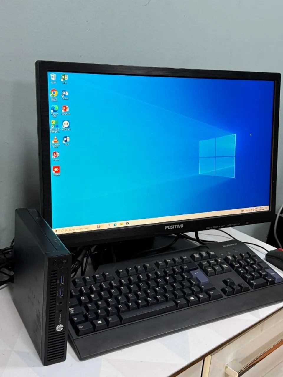 PC Completo HP EliteDesk 8GB RAM SSD 240GB com Monitor 22 Polegadas, Teclado e Mouse  - Foto 5