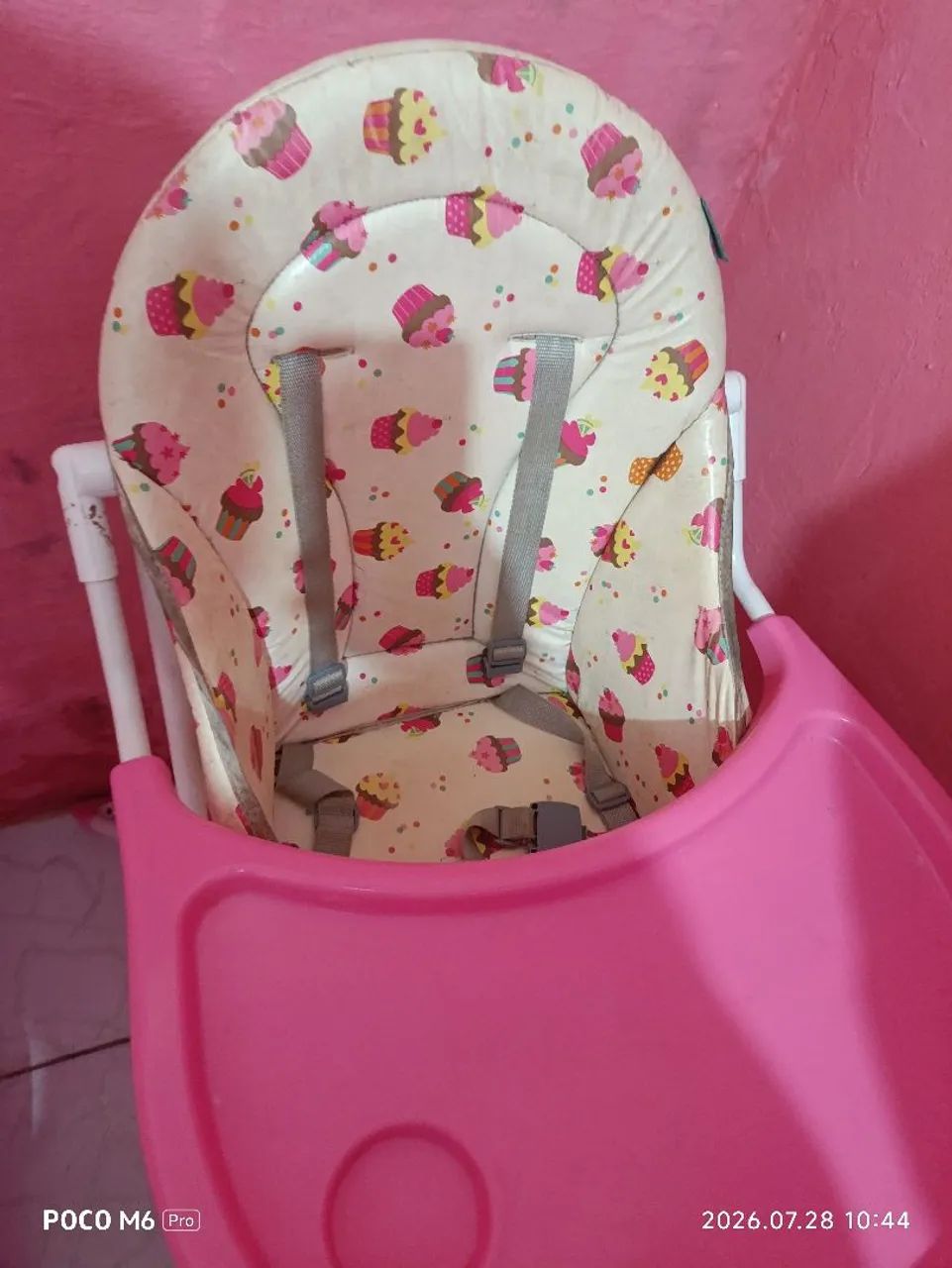 Cadeira de alimentação cosco rosa - Foto 2