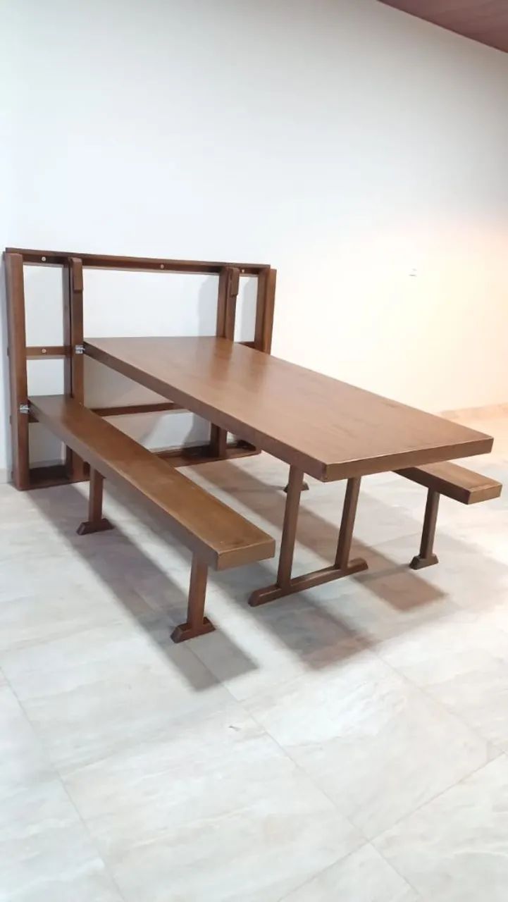 Mesa de Parede Dobrável de Madeira - Foto 2
