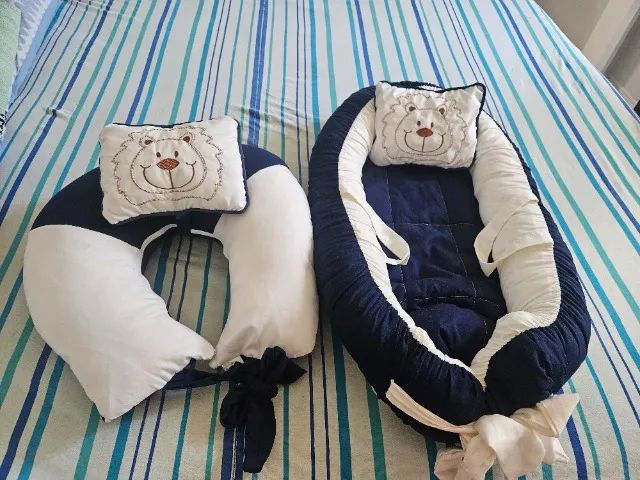 Kit ninho redutor com travesseiro + almofada amamentação - Foto 3