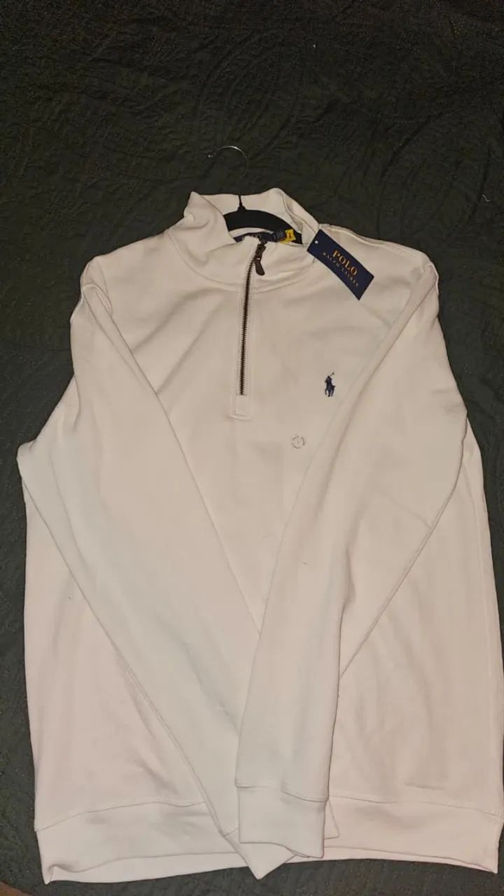 Quarter zip ralph lauren branco