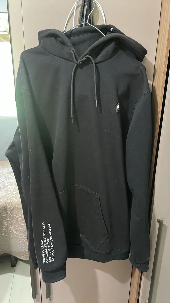 Moletom MCD Original Preto Canguru com Capuz Estampado Masculino