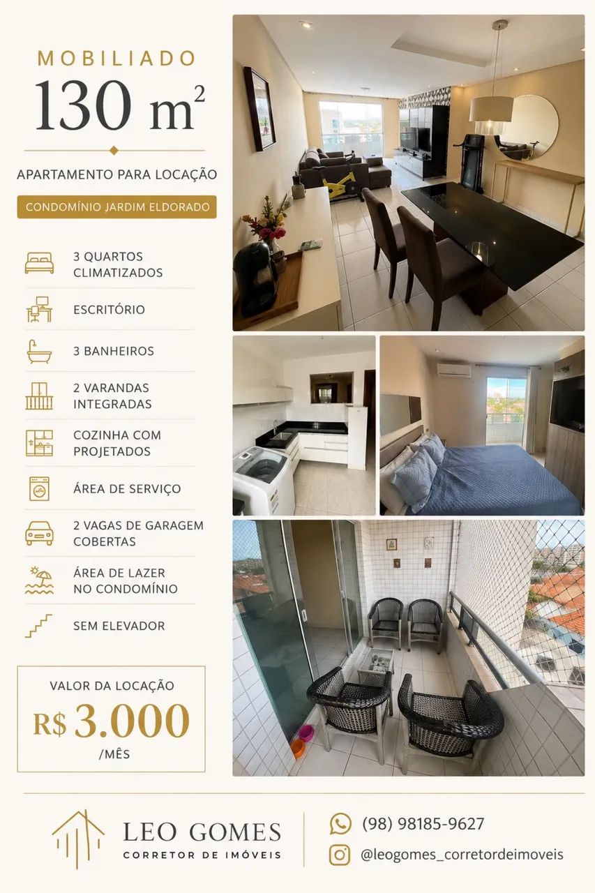 APARTAMENTO MOBILIADO PARA LOCAÇÃO 