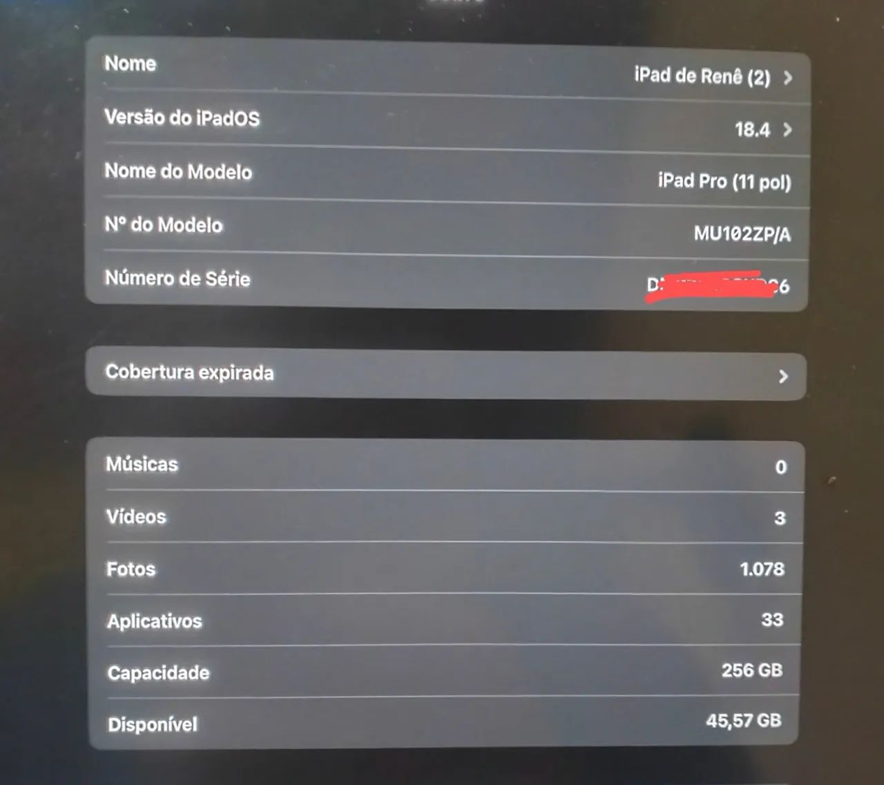 iPad Pro 3g 11 polegadas 256 Wi-Fi celular novo! - Foto 5