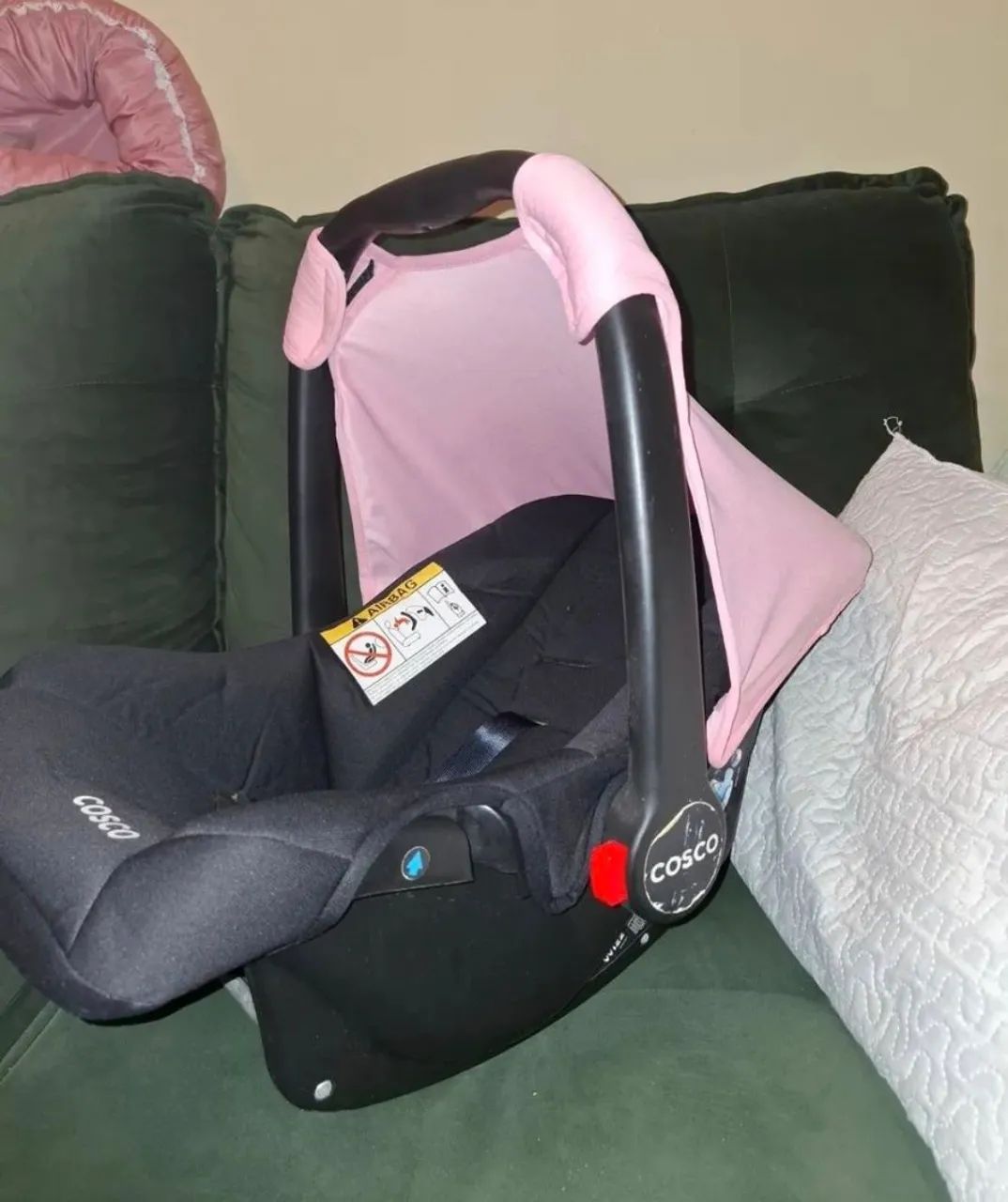 Carrinho de bebê com bebê conforto  - Foto 3