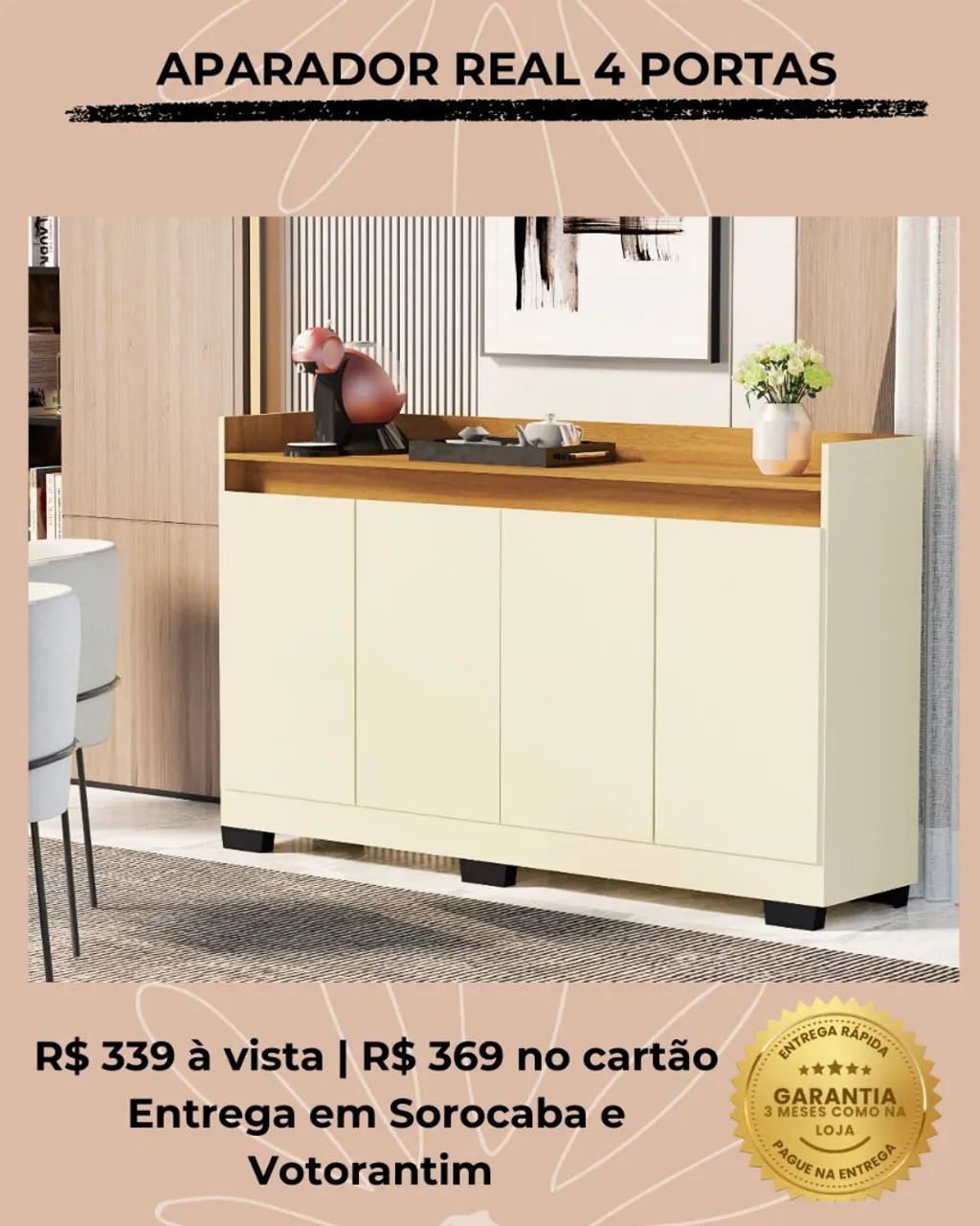 Buffet Real 4 Portas - Sala / Recepção Entrega IMEDIATA  - Foto 3