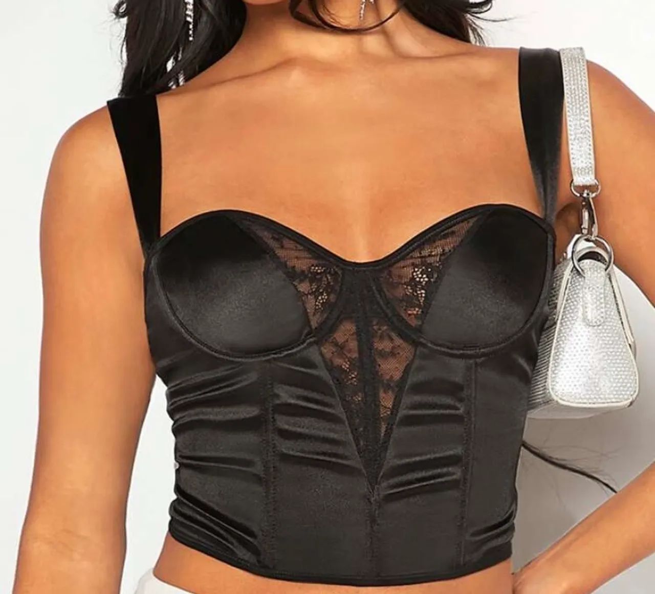 Corset acetinado Shein - Foto 3