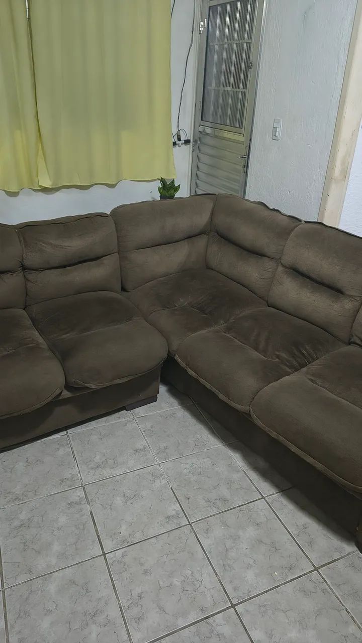 Sofá em L - 5 Lugares (CONSERVADO) - Foto 2
